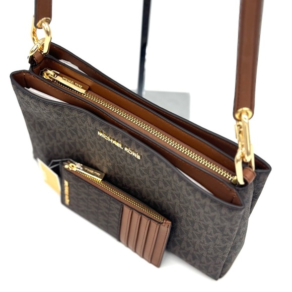 Michael Kors Trisha Medium Triple Compartment Crossbody Bag & Matching Wallet - Picture 6 of 12